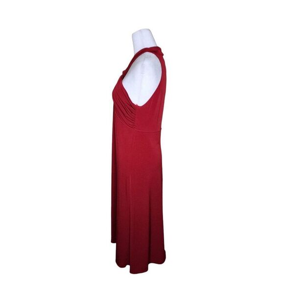New Max Studio Halter Neck Sweetheart Sexy Cocktail Dress Womens Size M Red - Picture 5 of 9